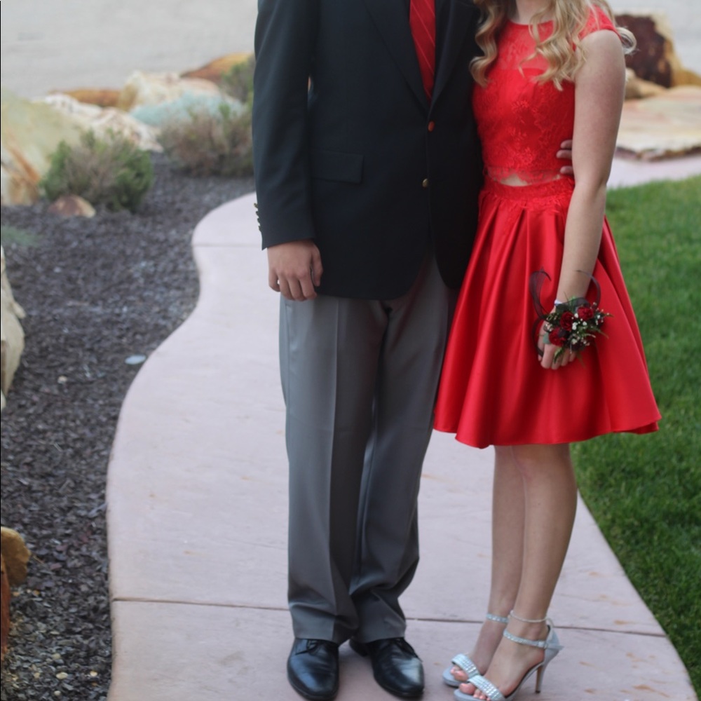 Size 3/4 Red 2 pc homecoming dress